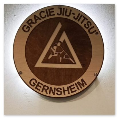 Vereinslogo mit Beleuchtung Gracie Jiu-Jitsu® Gernsheim  